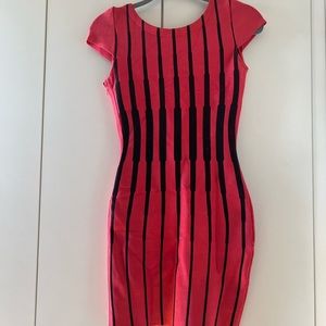 Herve Leger bodycon hourglass bandage dress